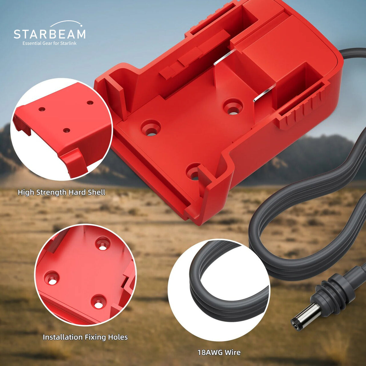 STARBEAM Starlink Mini Milwaukee 18V Battery Adapter