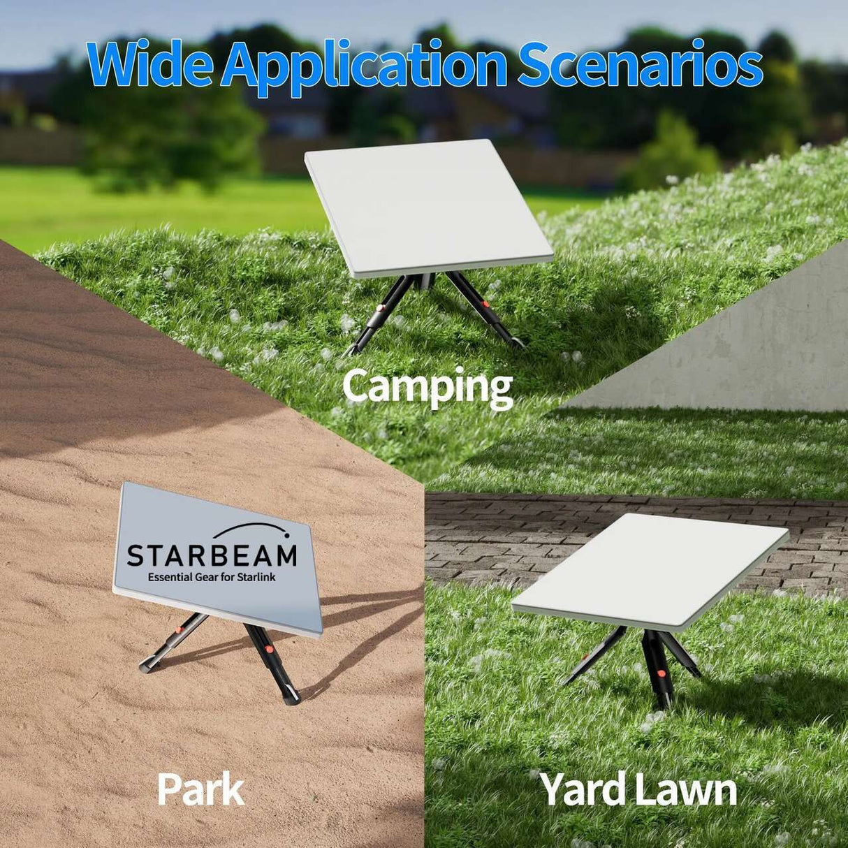 STARBEAM Starlink Mini 18cm Extendable Tripod with Adapter and Pegs