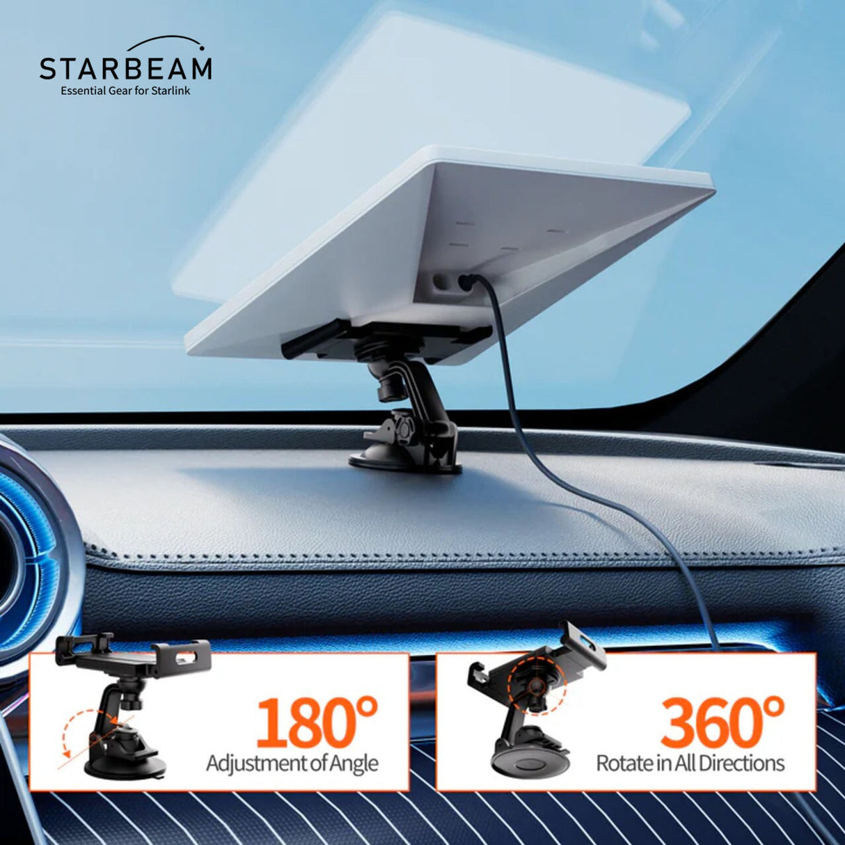 STARBEAM Starlink Mini Suction Cup Holder Mount