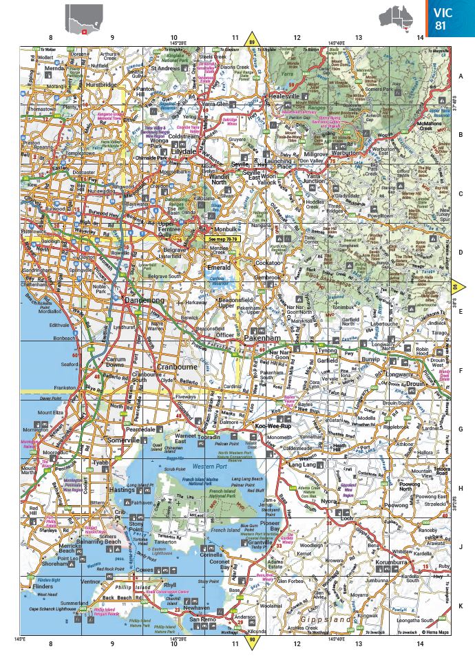 HEMA Map Australia Road and 4WD Easy Read Atlas : Edition 13
