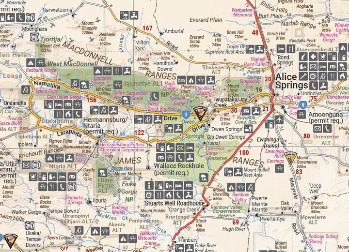 HEMA Central Australia Map