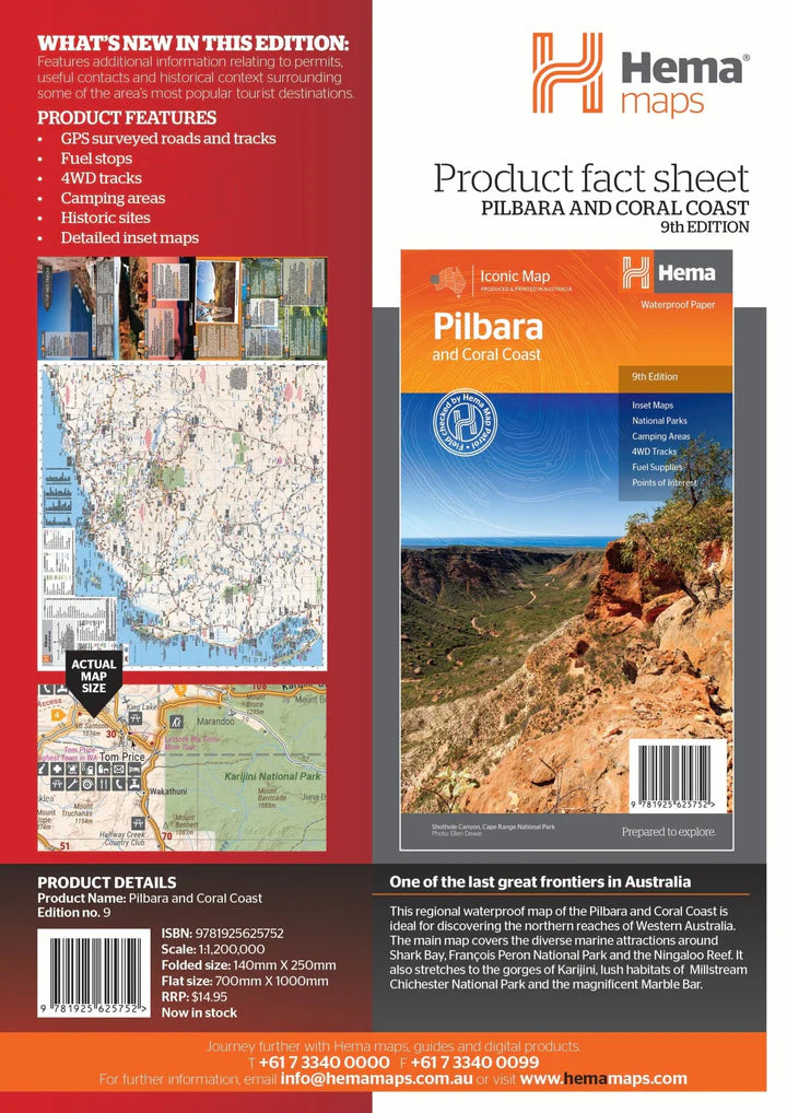 Hema Pilbara and Coral Coast Map