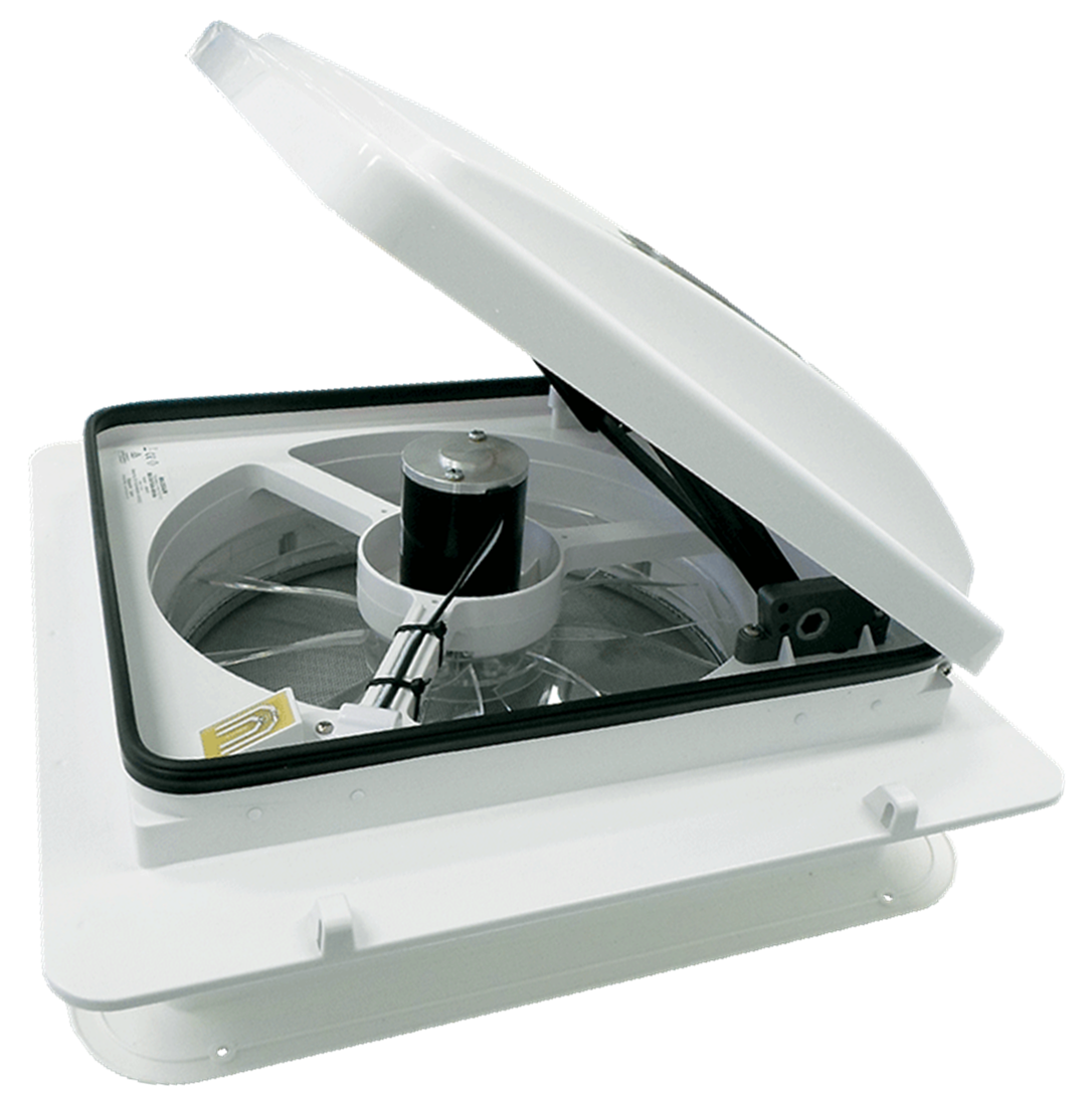 MaxxFan Plus with Thermostat, Power Lift, Rain Sensor and Remote 00-04540KIA