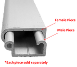 Aluminium Table Hinge 995mm Male