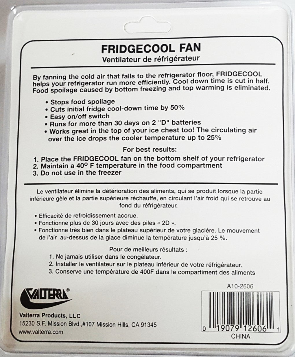 Valterra Fridge Cool Fan A10-2606