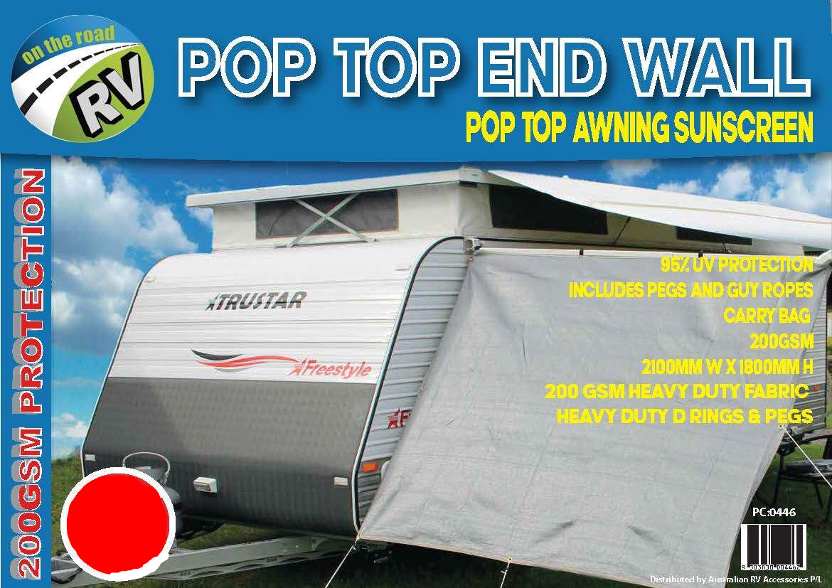 On The Road RV Pop Top Privacy Screen End Wall