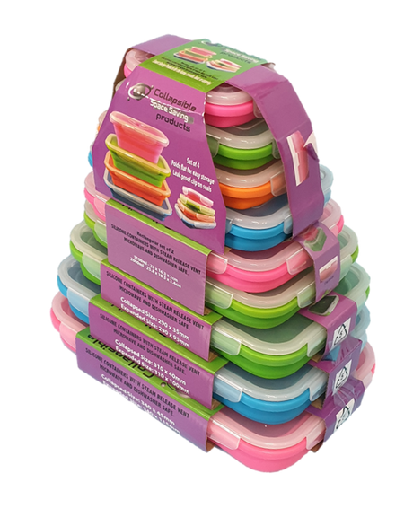 Collapsible Space Saving Rectangular Container Set - 9 Pack