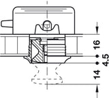 Large Rosette - Matte Nickel (Raised lip)