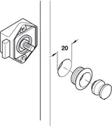 Mini Push Button Catch - Matte Nickel