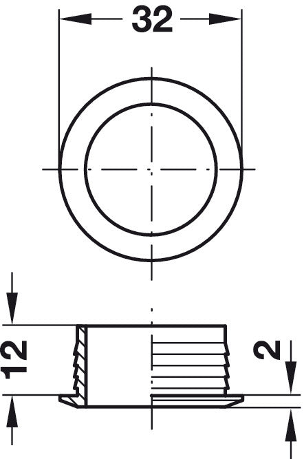 Large Rosette - Matte Nickel (Flat Lip)