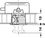 Large Rosette - Matte Nickel (Flat Lip)