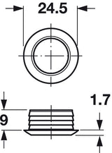 Mini Rosette - Matte Nickel (Flat Lip)