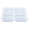 White Melamine Serving Plate 4 Section