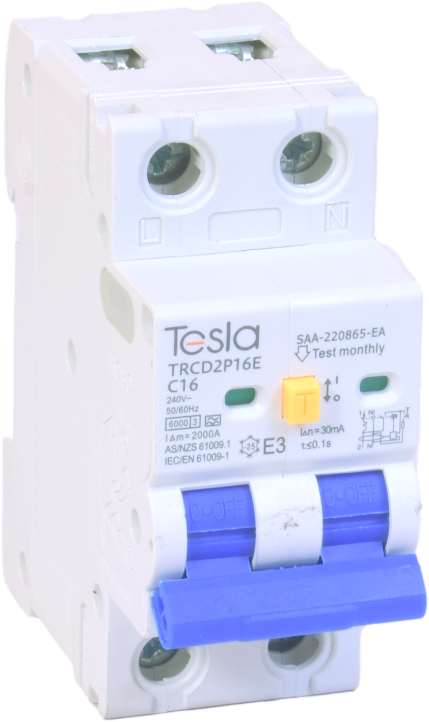 16Amp RCBO Double Pole Circuit Breaker