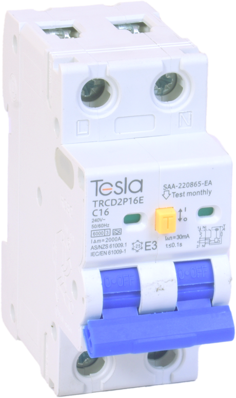 16Amp RCBO Double Pole Circuit Breaker