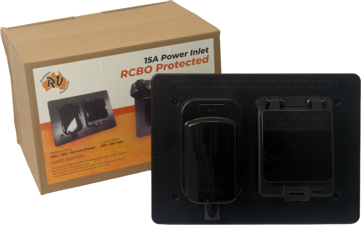 15A POWER INLET RCBO PROTECTED