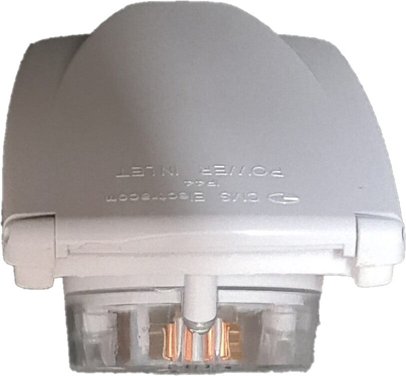 CMS 15AMP Plug Power Inlet White JIL15
