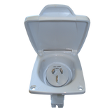 CMS 15AMP Plug Power Inlet White JIL15