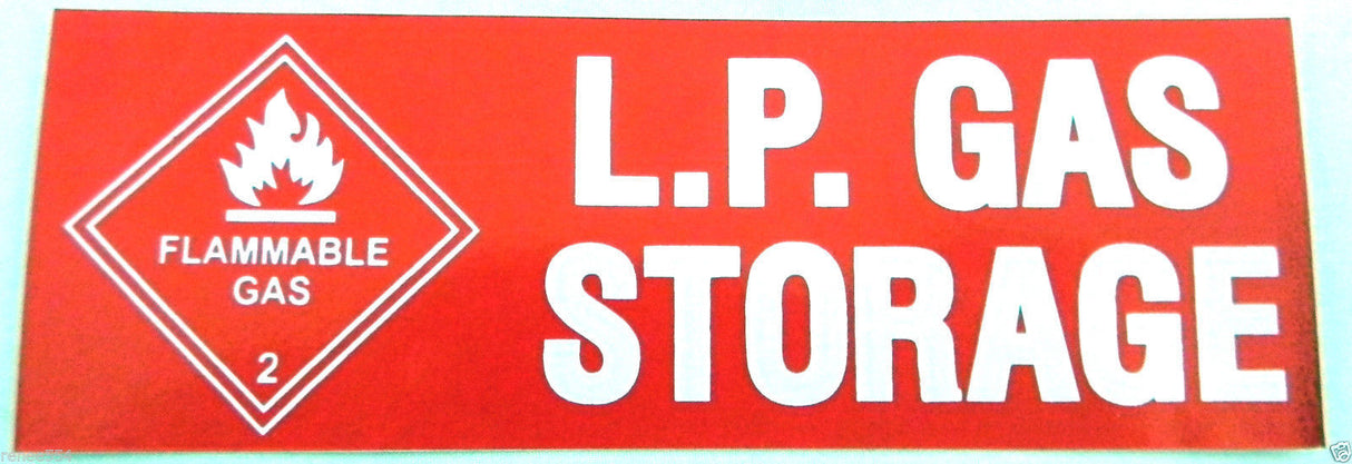 Australian RV Accessories LP Gas Storage Sticker