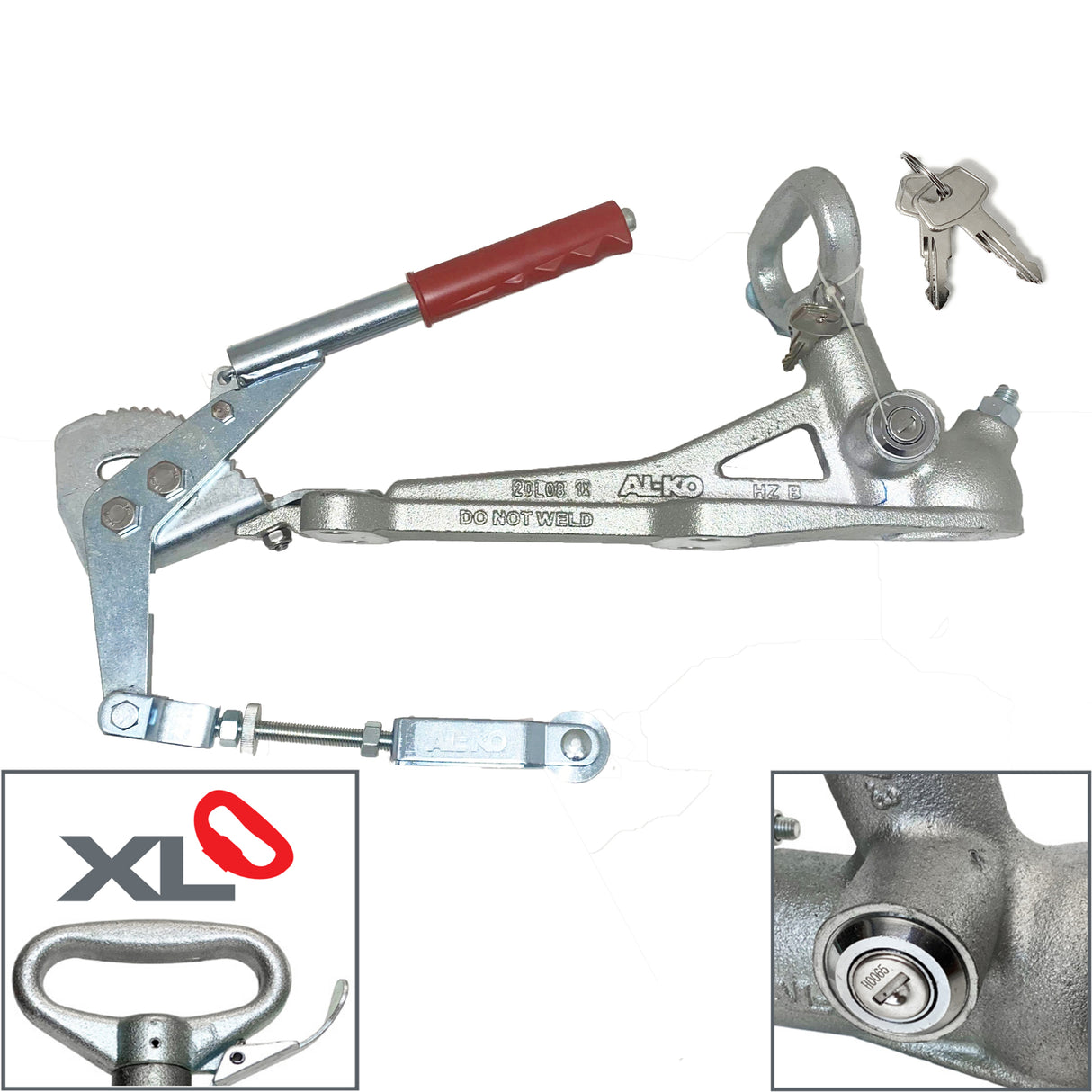 ALKO LOCKABLE COUPLING 3500KG FIXED 4 BOLT HOLE WITH PARK BRAKE