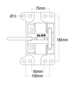 ALKO SWING UP JOCKEY WHEEL CLAMP