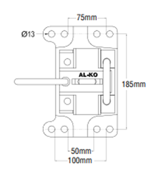 ALKO SWING UP JOCKEY WHEEL CLAMP
