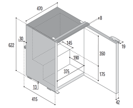 Vitrifrigo 65 Upright Fridge C60i