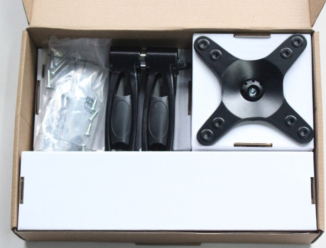 Dual arm LCD TV bracket with 2 mounting brackets