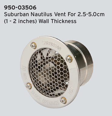 Suburban Nautilus Vent 1-2" Wall Thickness