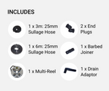 Flat Out Sullage Hose 9mx25mm