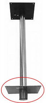 Recessed Base Plate T/S Island Table Leg (45mm ID)