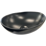 Matt Black Oval Ceramic Bathroom Basin