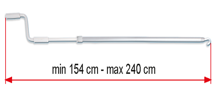 FIAMMA TELESCOPIC WINDING HANDLE 154cm - 240cm