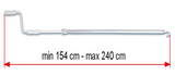 FIAMMA TELESCOPIC WINDING HANDLE 154cm - 240cm