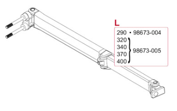 Fiamma Left Arm F65 320-490 EXT 250 98673-226