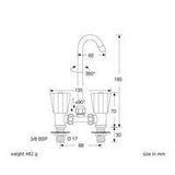 Hot & Cold Basin Mixer Faucet - Crystal