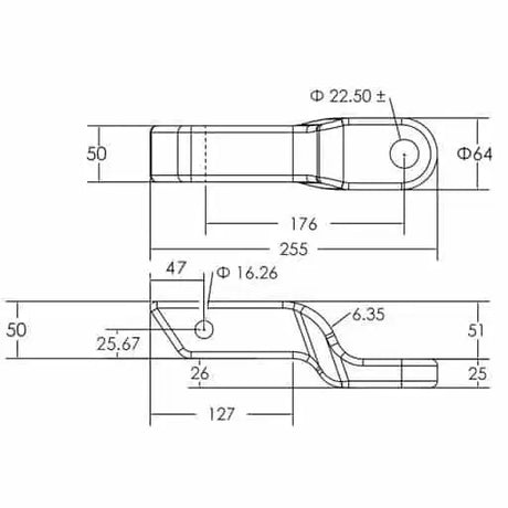 Hot Hitchers Stinger 50mm Drop Tow Bar 2"
