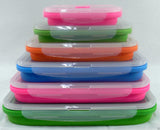 Silicone Rectangle Storage Containers Caravan - Set of 6