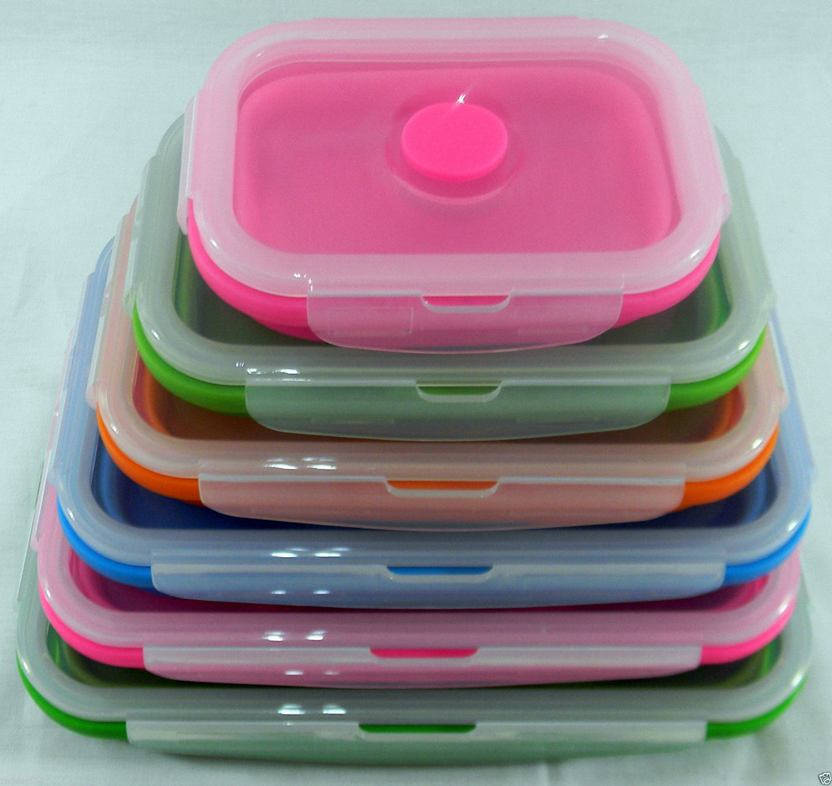 Silicone Rectangle Storage Containers Caravan - Set of 6