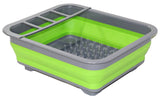 Collapsible Silicone Dish Drainer -  Green