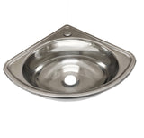 Stainless Steel Corner Basin with Fittings