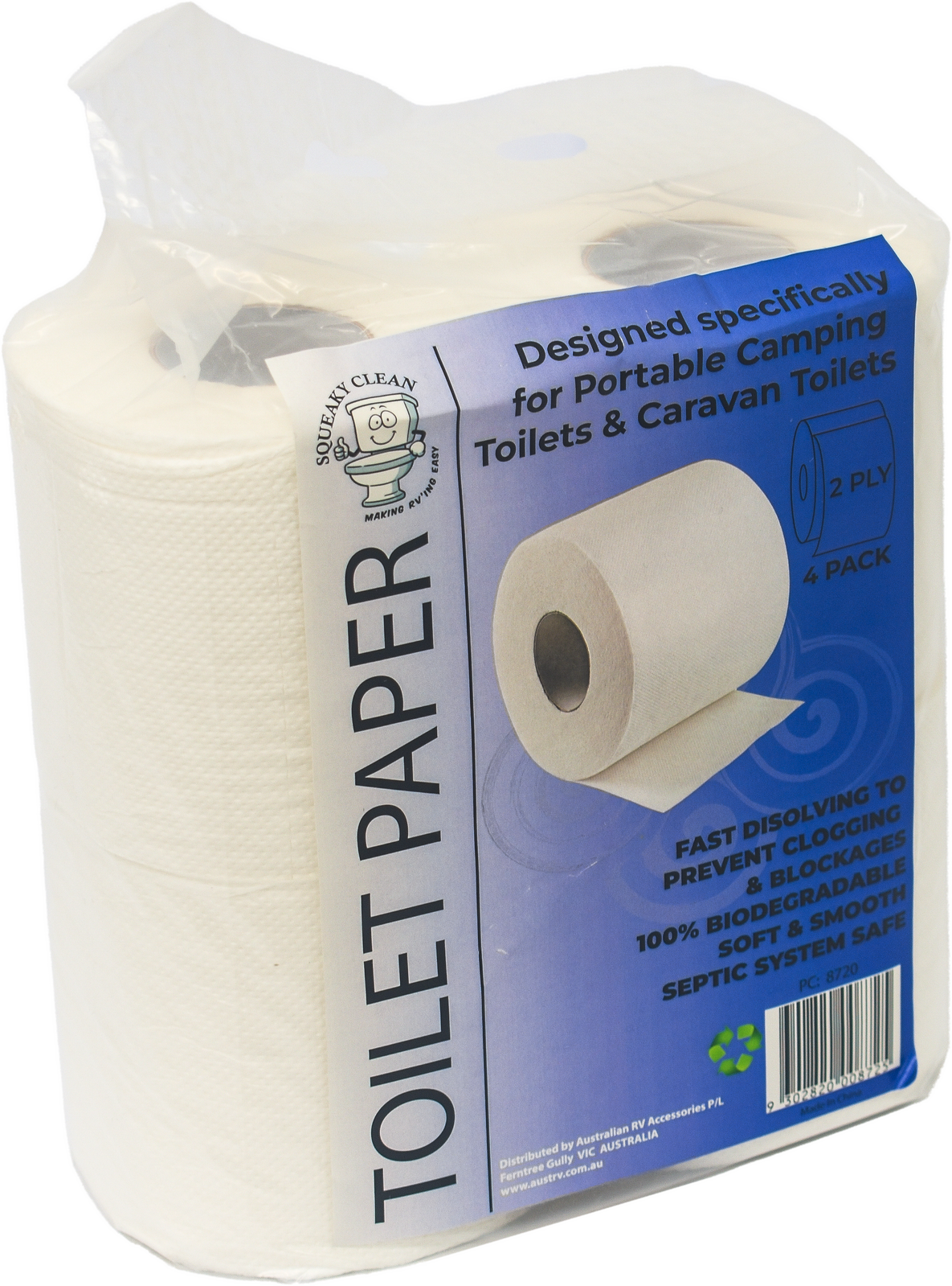 Squeaky Clean Toilet Paper 4 Pack