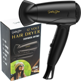 Simply Glam 12V Hair Dryer Black & Gold