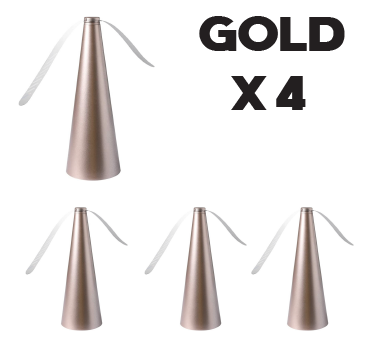 4x FLY FAN REPELLER GOLD