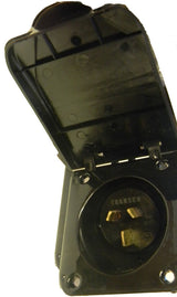 AUSTRALIAN RV 15AMP POWER INLET BLACK