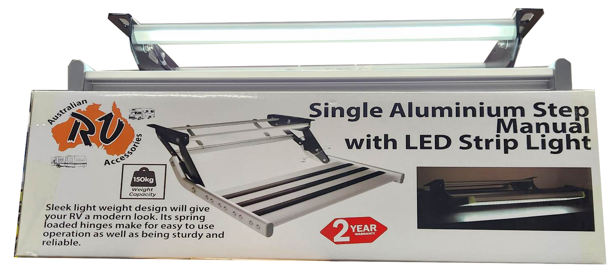 12V Aluminium Single Step with LED Light