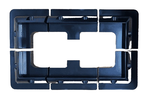 ABS Solar Panel Brackets, Set of 6 (Black)