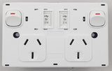 Double Pole & USB Power Point 10AMP - White