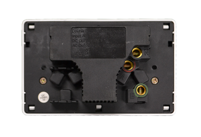 Double Pole Double USB PowerPoint Black 140Amp