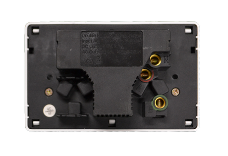 Double Pole Double USB PowerPoint Black 140Amp
